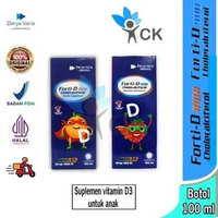 FORTI-D FORTI D 400 / 1000 IU SYRUP BOTOL 100 ML Sertifikasi Halal! suplemen vitamin d untuk anak Fo