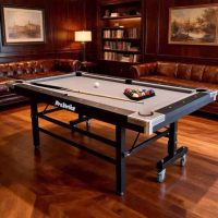 Brand New 6FT Foldable Pool Table Grey Felt Wheels Design Space Saving Easy Storage Smooth Playing S