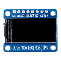 IPS RGB Display 0.96 Inch 7P SPI HD 65K Full Color LCD Module ST7735 Drive IC 80X160 (Not OLED)