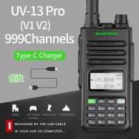 BaoFeng UV-13 Pro 10W Powerful Portable Walkie Talkie UHF VHF Dual Band with Type-C Cable UV13 Pro UV-10R 5RTwo Way Radio
