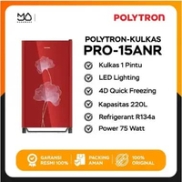 POLYTRON Kulkas 1 Pintu Belleza 150 Liter - PRO 15ANR - Garansi Resmi