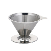 Stainless Steel Coffee Filter Pour Over Funnel Brew Drip Tea Metal Mesh Basket Tool Reusable Kitchen Coffeeware