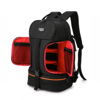 DSLR Waterproof Video Camera Backpack Tripod Case Reflector Stripe fit 15.6in Laptop Bag for Canon Nikon Sony DSLR Photo