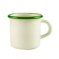 《ibili》琺瑯馬克杯(米綠350ml) | 水杯 茶杯 咖啡杯 露營杯 琺瑯杯