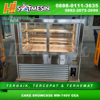Gea Mm740V White Marble Panel Cake Showcase - Mm 740V