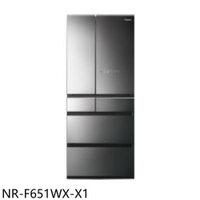 APP下單4%點數★Panasonic國際牌【NR-F651WX-X1】650公升六門變頻鑽石黑冰箱(含標準安裝)