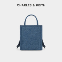 CHARLES&amp;KEITH24 Spring New CK2-30782325-1 Vintage Tote bag small square crossbody bag