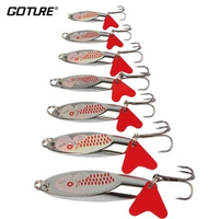 Goture 1pc Fishing Lure 5g 7g 10g 14g 21g 28g Metal Fishing Spoon Spinner Bait Artificial Hard Bait For Carp Trout