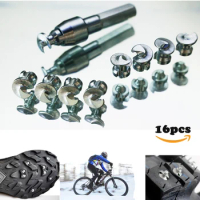 16pcs Shoes Spikes Bicycle Tyre Snow Studs for Fatbike Cycling Boots Hiking Climbing Tire Girp Tips Pernos de Tornillo（6*8.5mm）