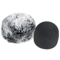 Furry Windshield Foam Microphone Windshield-for Blue Yeti, Blue Yeti Pro USB Microphone Windshield Pop-Up Filter (2Pcs)