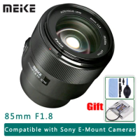 Meike 85mm F1.8 Auto Focus STM Full Frame Lens For Sony E Nikon Z Fuji XF Mount Cameras Like A9II A7IV a7SII A6600 A7R3 A7RIII