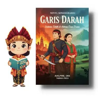 Novel - Garis Darah - Bahasa Minangkabau - Genre: Sejarah - Romansa - Thriller - Misteri - Distopia 