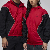 【NIKE 耐吉】J BRK Draft JKT 男款 紅黑色 刺繡Logo 口袋 拉鍊 喬丹 連帽 外套 HF9334-636