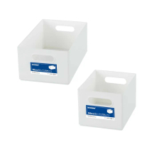 【KEYWAY 聯府】白色里可方塊收納置物盒 12號+13號-4入(收納籃 整理盒 文具盒 玩具籃 TLR12 TLR13)