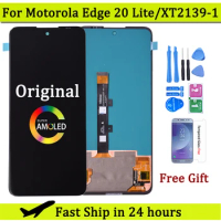 6.7" Original For Motorola Edge 20 Lite LCD Display Touch Screen Digiziter Assembly For Motorola XT2139-1 LCD Screen