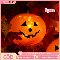 Balon LED Halloween 5pcs Balon Labu Bercahaya Dengan Lampu Built-in Untuk Dekorasi Party