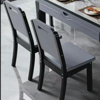 實木餐椅餐廳簡約中式凳子椅酒店飯店白色家用餐桌靠背椅子
