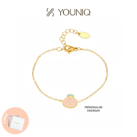 YOUNIQ SHEL Pink Seashell 18K Gold Titanium Bracelet for Kids Bracelet