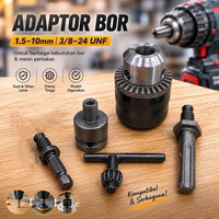 Chuck Kepala Bor 10mm Set 3/8" Inch 24 UNF Adaptor Converter Impact Wrench SDS Plus Drill Driver CZ5