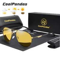 2023 New Trend Intelligent Aviation Photochromic Sunglasses Polarized Men Day Night Vision Driving Sun Glasses Male gafas de sol