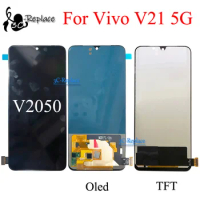 AMOLED / TFT Black 6.44inch For Vivo V21 5G V2050 LCD Display Screen Touch Panel Digitizer Assembly Replacement parts