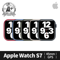 Apple A 級福利品 Apple Watch S7 GPS 45mm 鋁金屬錶殼(副廠配件/錶帶顏色隨機)