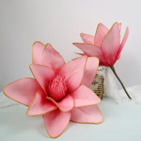 3D Magnolia Artificial Flowers Home Decor Interior Shopping Mall Window Display Wedding Background Decoration Fake Flowers