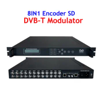 AV to DVB-T Modulator 8IN1 MPEG-2 AV Encodering Modulator (8AV in, DVB-T out) Rf CATV modulator SC-4208