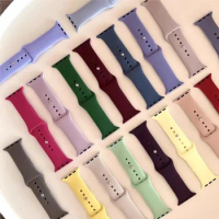 Silicone Strap For Apple Watch Band 44mm 40mm 41mm 38mm 38 44 45mm bracelet apple watch series 8 band 45mm se 7 6 5 3 Ultra 49mm