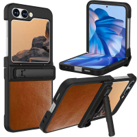 Ốp Lưng Cổ Điển Retro Dễ Phối Cho Samsung Galaxy Z Flip 7FE 6 Kinh Doanh Dệt Tinh Xảo PU Z Flip6 Fli
