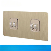 No-Drill Hook Adhesive Hook No-Trace Sticker Iron Rack Hair Dryer Mount Wall-Mounted Bathroom Storag