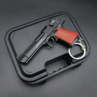 Miniature Alloy Pistol Collection fake Toy Gun pistolas Gift toys for boys Pendant guns kid Shell Eject Metal Keychain Model