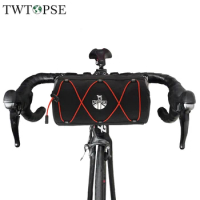 TWTOPSE Bicycle Handlebar Bag For Brompton Folding Bike Soft Shell Barrel Cycling Bags 3SIXTY Birdy Tern Shoulder Saddle Bag