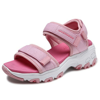 SKECHERS【996334LPNK】D'Lites 涼鞋 運動涼鞋 童鞋 中童 大童 健走 黏帶 粉紅色 大人女生可穿