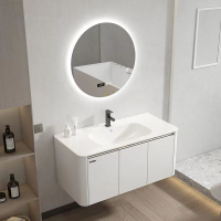 Stainless Steel Bathroom Cabinet With Mirror Sink Toilet CaGood Fast To SG binet Waterproof Toilet Storage Cabinet With Mirror Bathroom Sink Alumimum Cabinet Combination Integrated Ceramic Toilet S Package  浴室柜