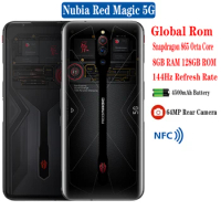 Global ROM Nubia Red Magic 5G Gaming Mobile Phone 6.65" 144Hz Snapdragon 865 4500mAh 64MP Rear Camera Android 10 Google Play NFC