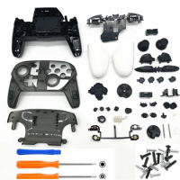Black DIY Full Set Shell Housing Case Cover kit w/Buttons Thumbstick Controller Screws For Nintendo Switch Pro Controller NS Pro