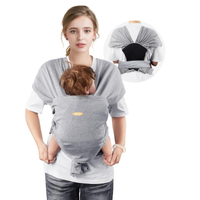 Baby Wraps Carrier Easy to Wear Baby Carrier Wrap Hands Free Baby Carrier Sling Lightweight Breathab