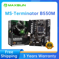MAXSUN Terminator B550M AMD Desktop PC Gaming Motherboard USB3.1 M.2 Nvme Sata3 DDR4 Dual Channel Memory Support R5 3600 CPU (AM