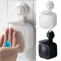 Suction Cup Soap Dispenser Wall Mounted ABS Waterproof Soap Box Bathroom Kitchen Detergent Shampoo Dispensers Soap Bottle