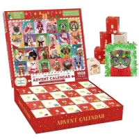 Puzzle Advent Calendar 24 Boxes Dog Puzzle Christmas Countdown Calendar Kids Adults Advent Gifts Christmas Stocking Stuffers