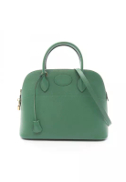 Hermes Pre-Loved Hermès Bolide 35 Handbag Courchevel green gold hardware 2WAY ○Y stamp