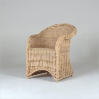 【山茶花家具】自然風藤椅KC013NA室內椅(休閒風-編織椅)