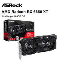 ASROCK New AMD Radeon RX 6650 XT RX6650XT 8GB GDDR6 7NM 6650XT Video Cards Support AMD GPU Graphic Card Gamer placa de video
