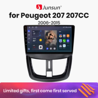 Junsun V1 AI Voice Wireless CarPlay Android Auto Radio For Peugeot 207 207CC 2006 - 2015 4G Car Multimedia GPS 2din autoradio