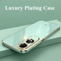 เคสชุบหรูหราสำหรับ OPPO A60, ซิลิโคน TPU อ่อน, ดีไซน์สี่เหลี่ยม, กันกระแทก, ฝาหลังโทรศัพท์, เข้ากันไ