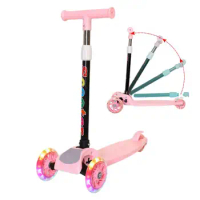 Toddler Scooter Scooter For Kids Ages 2 To 8 Lightweight And Foldable Scooter With Adjustable Height For Exercising Coordination