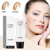EELHOE CC Cream Soft Makeup PPrimer Moisturizing Skin Concealer Brightening Skin Tone Soft Moisturizing Primer Foundation Makeup