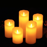 LED Flameless Candles , 3PCS/ 6PCS LED Candles Lights Battery Operated Plastic Pillar Flickering Candle Light for Party Decor