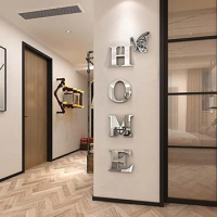 Wall Decor Letter Signs Acrylic Mirror Wall Sticker Wall Decorations For Living Room Bedroom Home Decor Wall